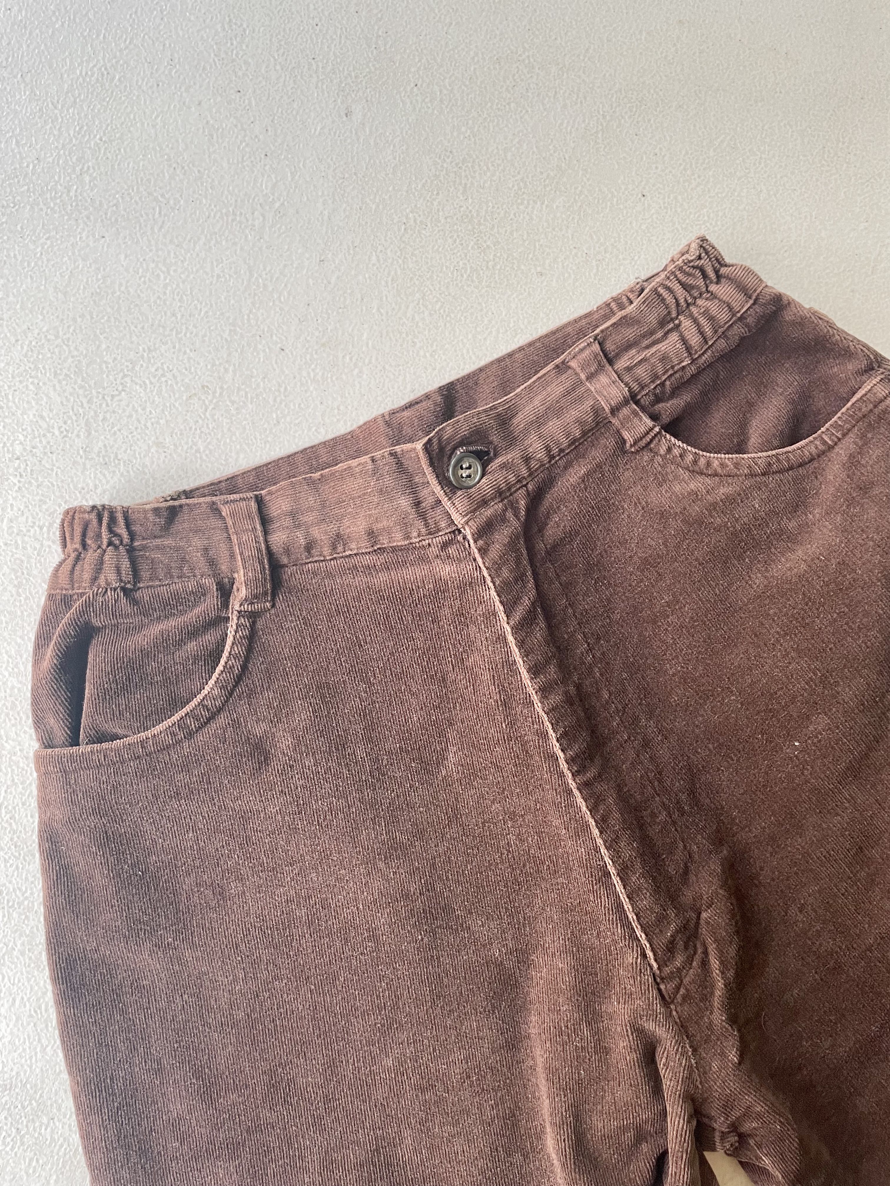 Dark Brown Corduroy Pants, Women's 