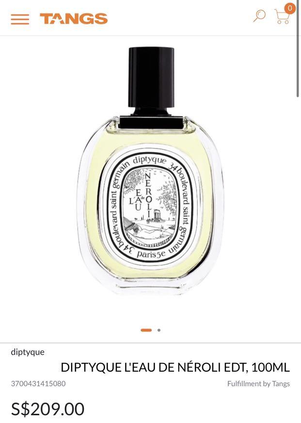 Diptyque L eau de Neroli Beauty Personal Care Fragrance