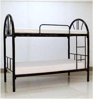 Double deck metal bed with free foam