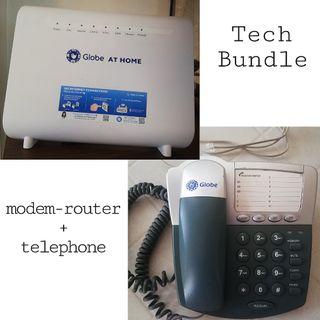 Dual-band Globe VDSL VoIP modem-router. Model ZXHN H288A + telephone BUNDLE