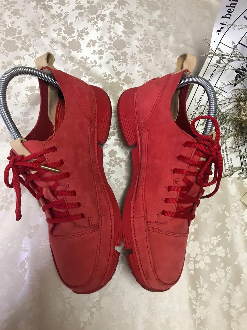 EU 39.5 Clarks mens Tri spark Bright red casual shoes