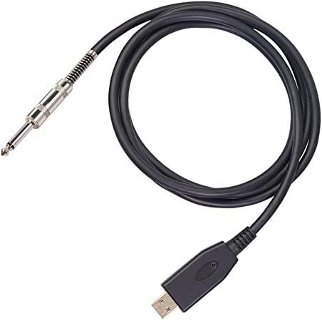 StyleZ 10FT/3M USB Guitar Cable,USB Interface Male to 6.35mm 1/4 Mono Male Electric Guitar Cable Studio Audio Connector Cable Cords Adapter for Instruments Recording Singing 