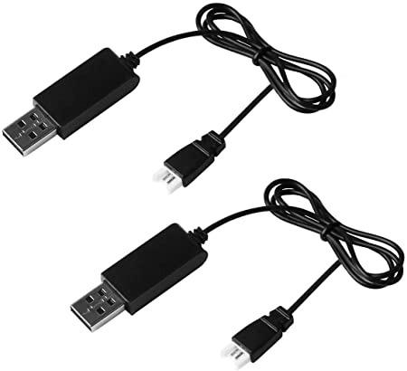 Makerfire 2PCS 4.8V NI-MH Battery USB Charger Cable SM 2P Plug for RC Car 