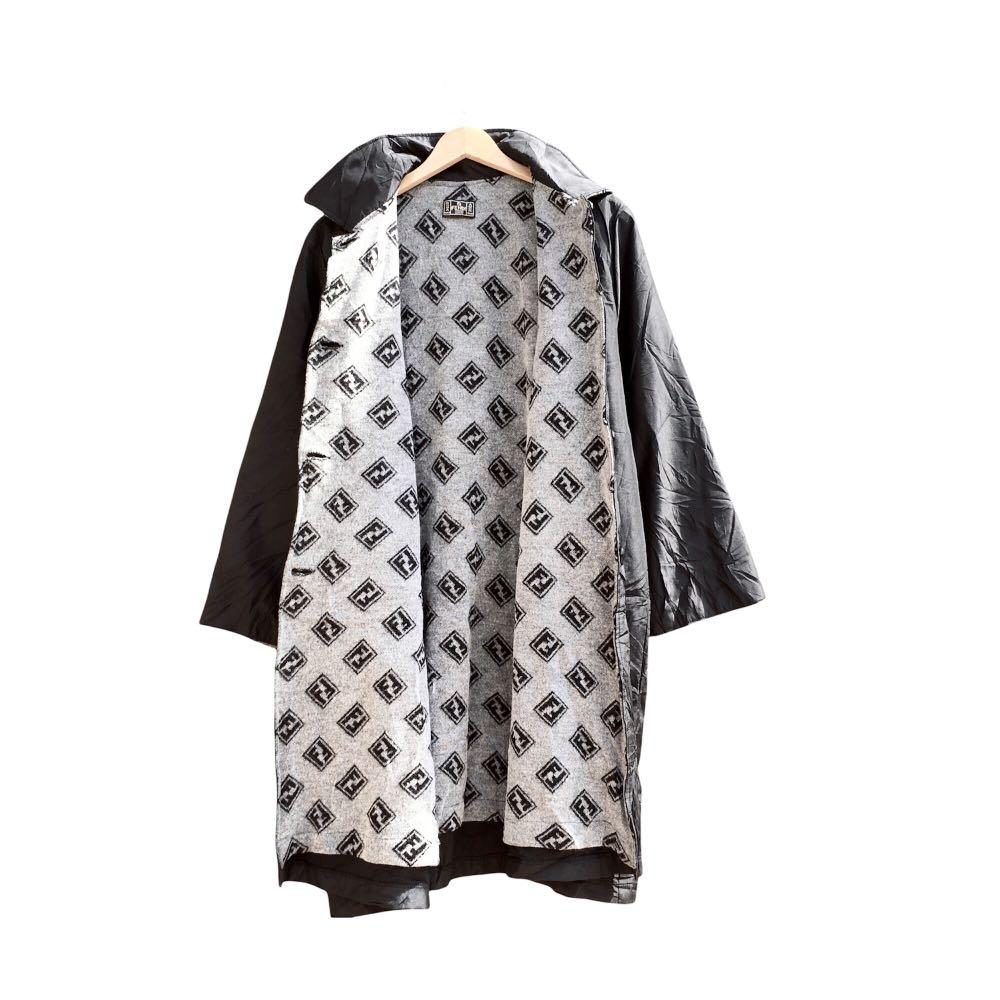fendi monogram long jacket coat raincoats