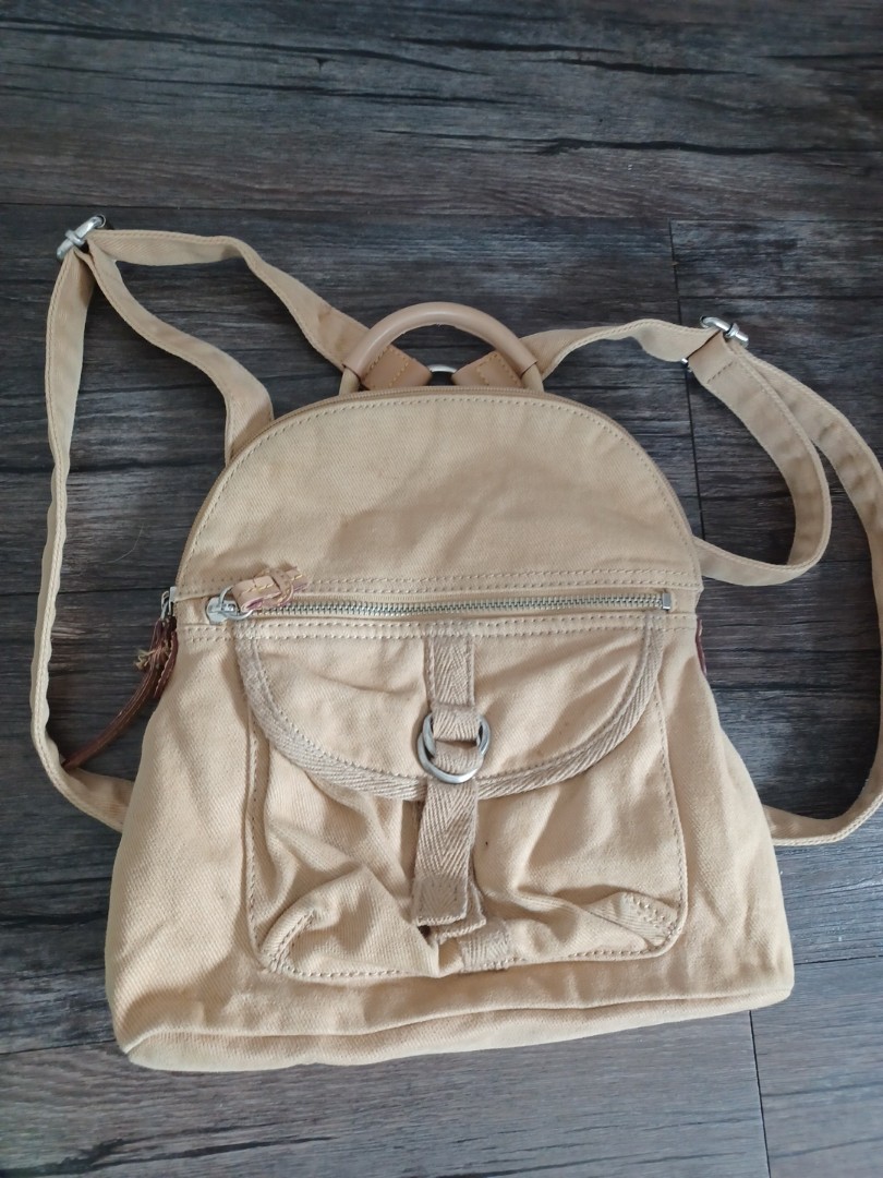 Fossil canvas backpack store
