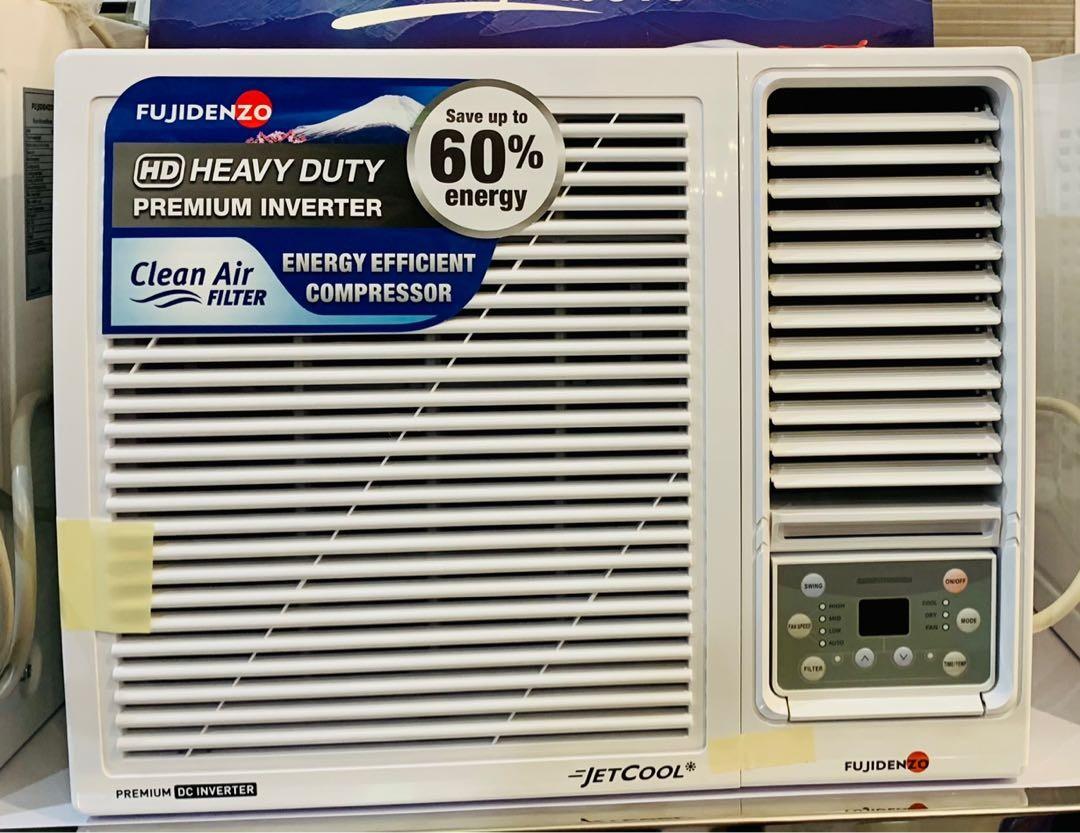 FUJIDENZO WINDOW TYPE FULL DC INVERTER AIRCON 1.5 hp, TV & Home ...