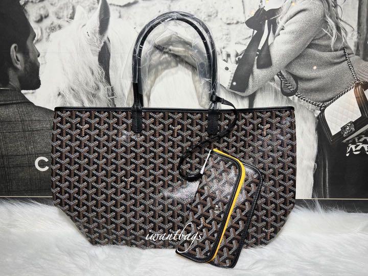 Goyard St. Louis Black/Tan PM. Made in France. With pouch ❤️, Luxury, Bags  & Wallets on Carousell