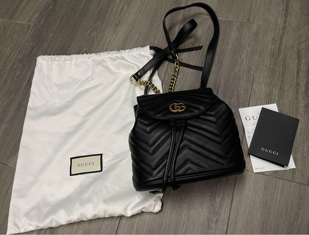 Black mini gg marmont 2.0 backpack deals