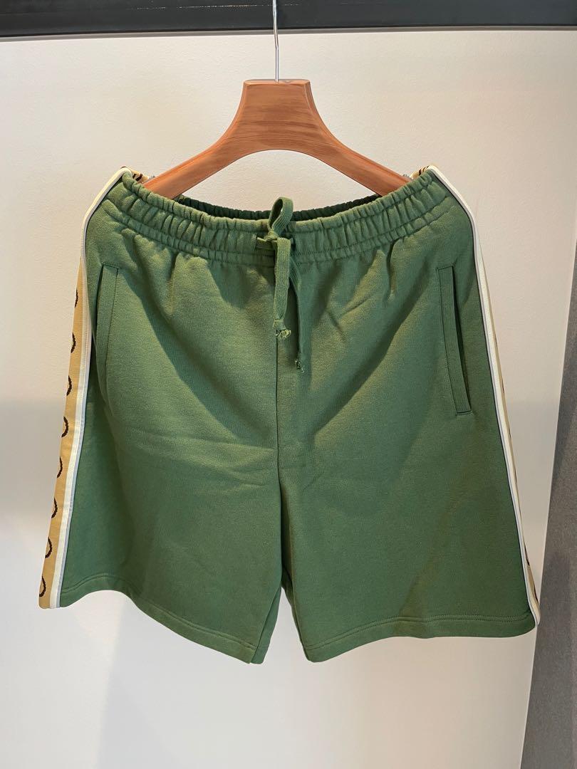 Gucci Side Panel Shorts Green Luxury Apparel on Carousell