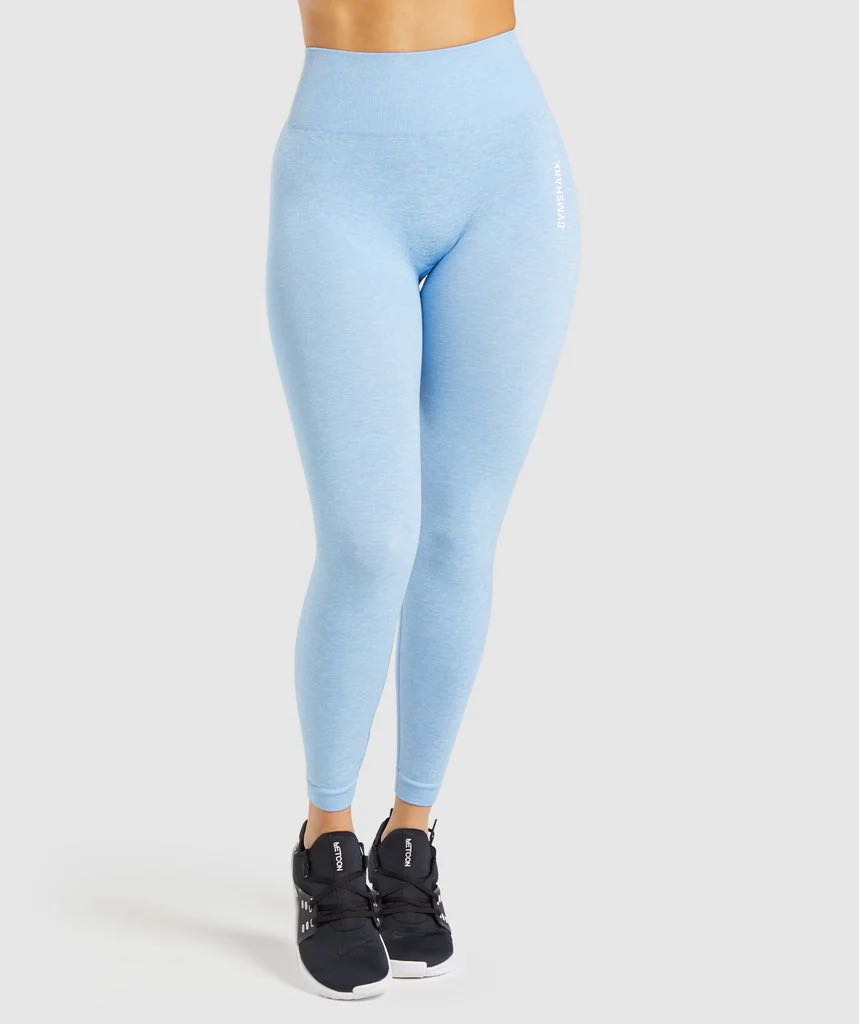 Gymshark Adapt Marl Seamless Leggings - Light Blue, Size: S, Women's  Fashion, Activewear on Carousell