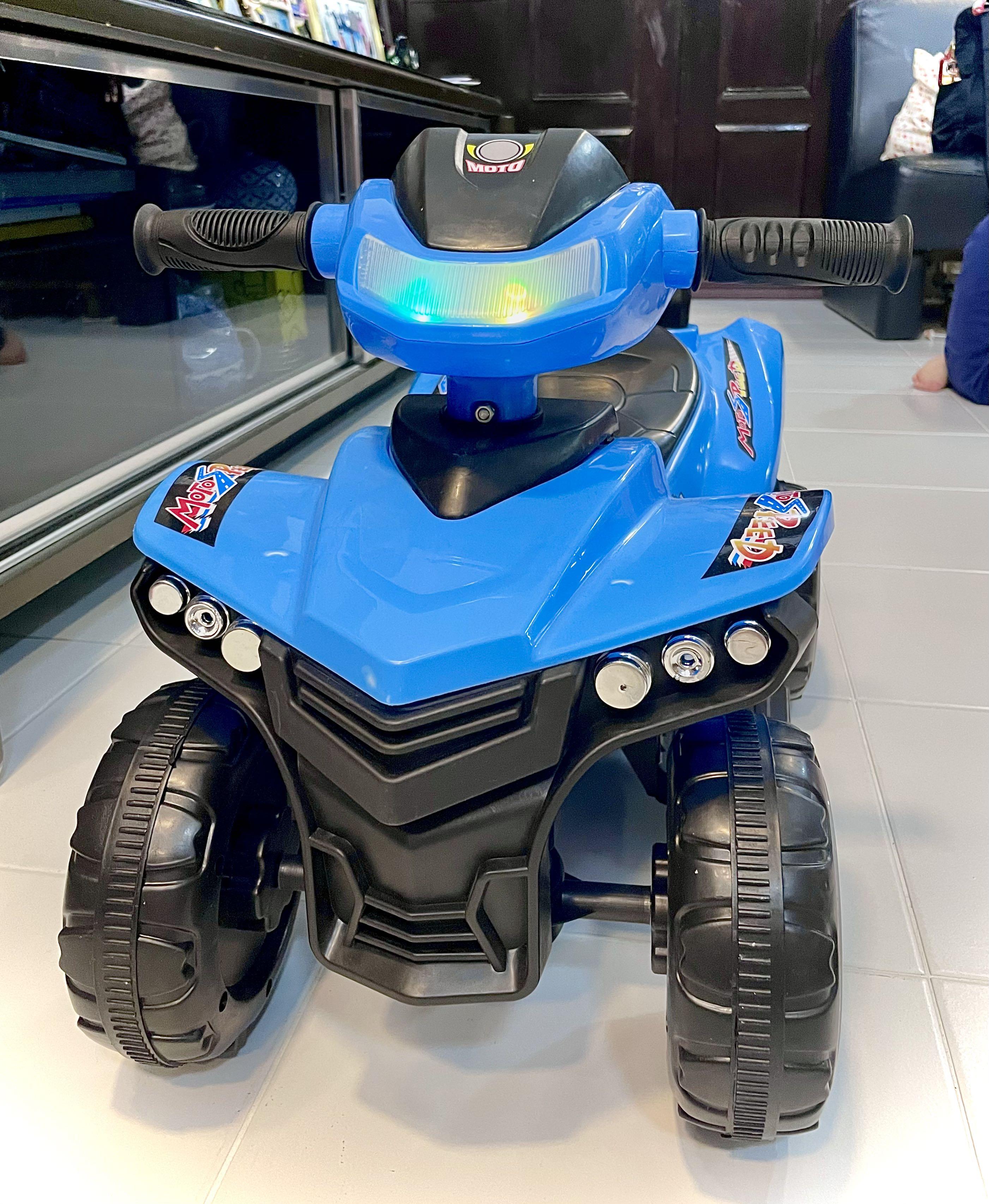 Handsome Blue Bike Electric Battery Car 4 Wheeler Babies Kids Infant Playtime on Carousell