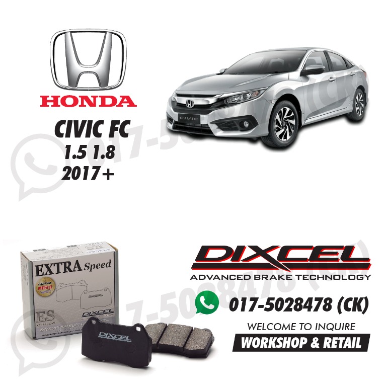 Honda Civic FC 1.5 1.8 2016 Dixcel Extra Speed ES Brake Pad