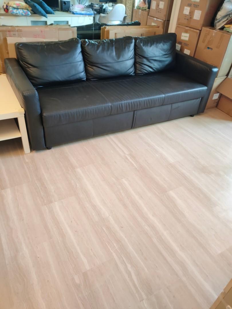 Ikea leatherite sofa almost new (3 seater) can be expanded in king size