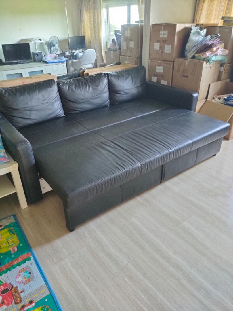 Ikea leatherite sofa almost new (3 seater) can be expanded in king size