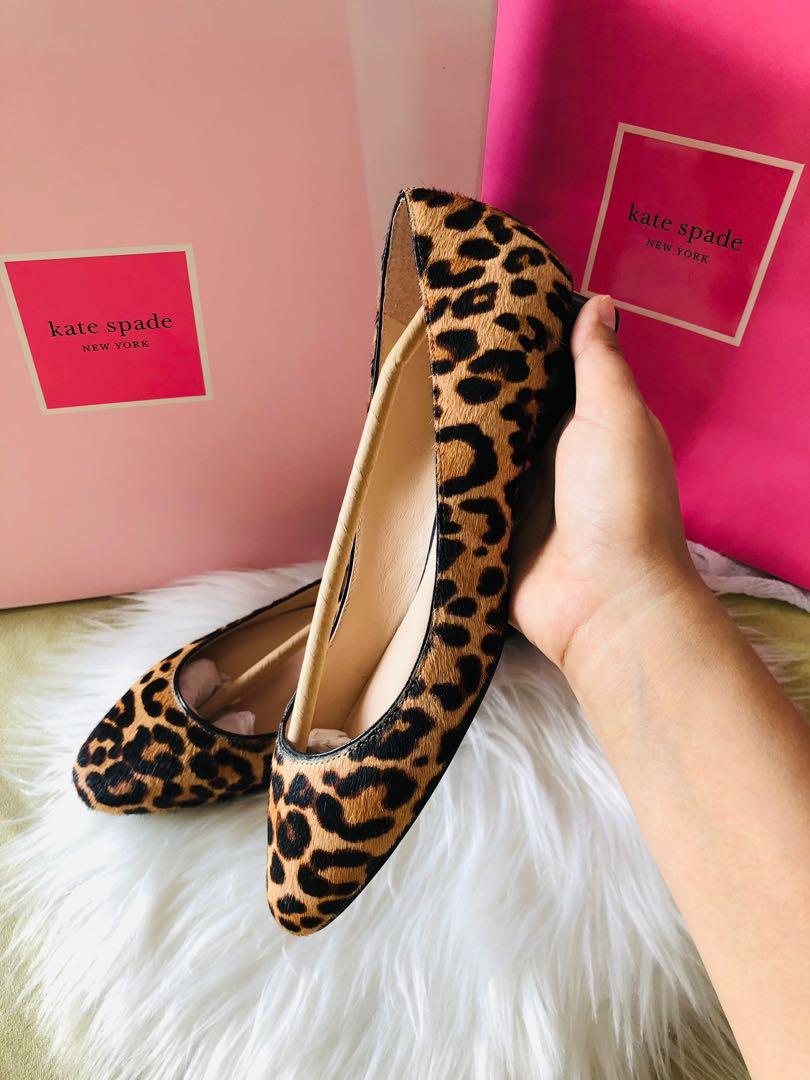 Kate Spade Leopard flat shoes size , Women's Fashion, Footwear, Flats &  Sandals on Carousell