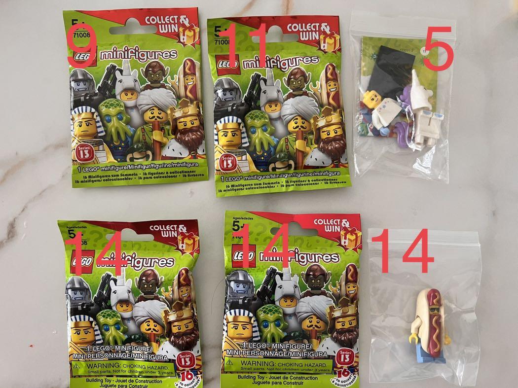 Lego 71008 Series 13 Minifigures, Hot Dog Man, Fencer, Unicorn Girl &  Carpenter, Hobbies & Toys, Toys & Games on Carousell