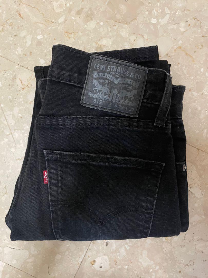 Levi's 512 Black Slim Taper Jeans, Men's Fashion, Bottoms, Jeans on  Carousell