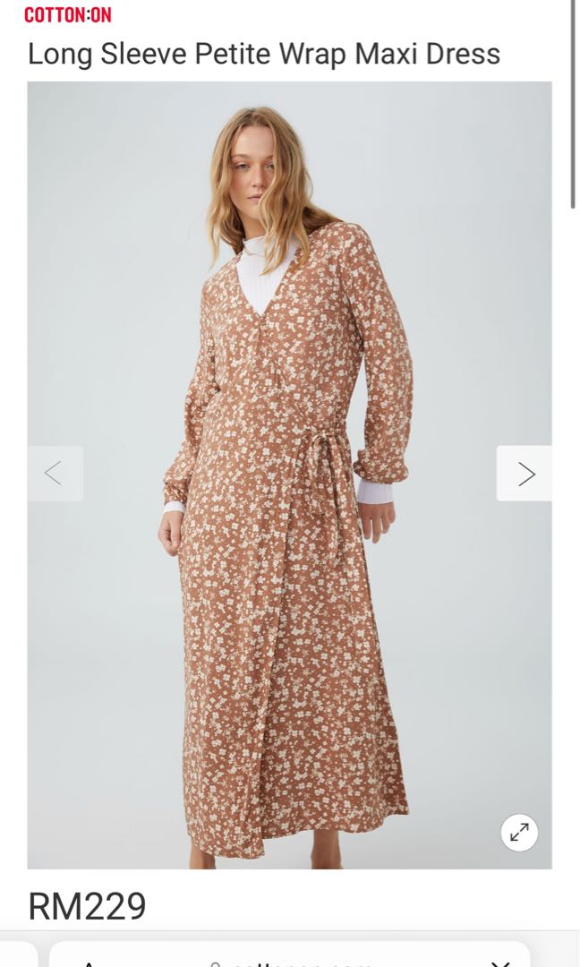 Petite wrap maxi dress on sale