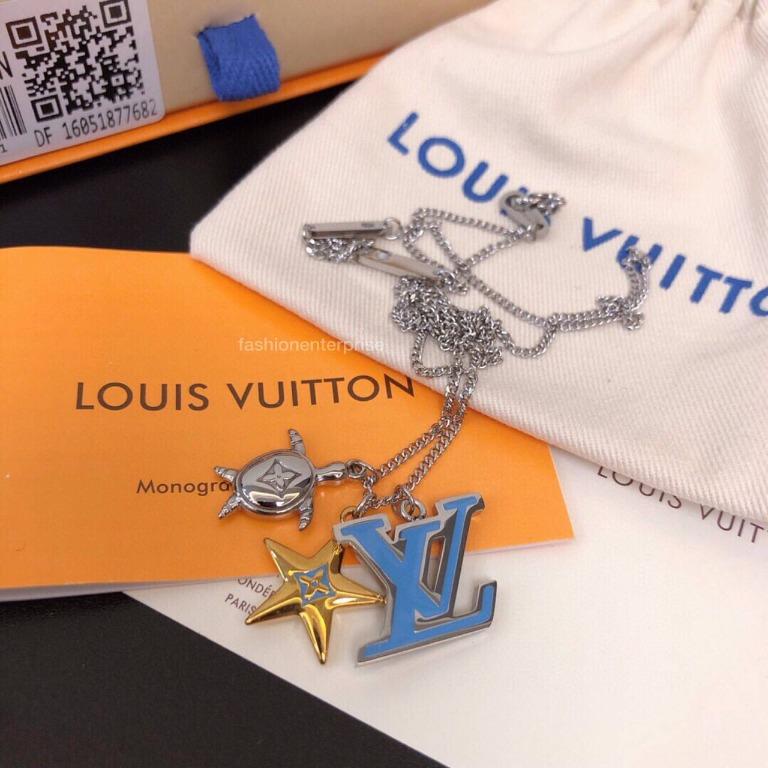 Louis Vuitton LV Aquatics Necklace, Silver, One Size