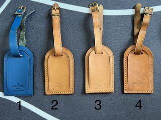 Louis Vuitton // Tan Vachetta Leather Luggage Tag + Poinget Set IV