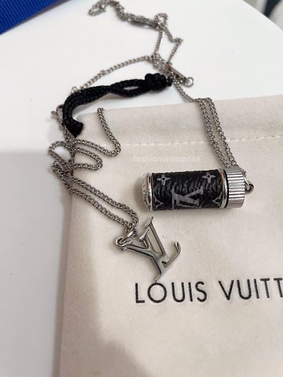 Louis Vuitton Monogram Eclipse Charms Necklace, Men's Fashion