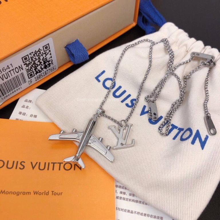 Louis Vuitton LV Plane Necklace - Silver-Tone Metal Pendant Necklace,  Necklaces - LOU455959