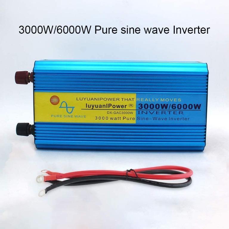 LVYUAN 1500 Watts 3000 Watts Pure Sine Wave Power Inverter DC 12V to AC  110V 120V Car Converter Adapter LED Display