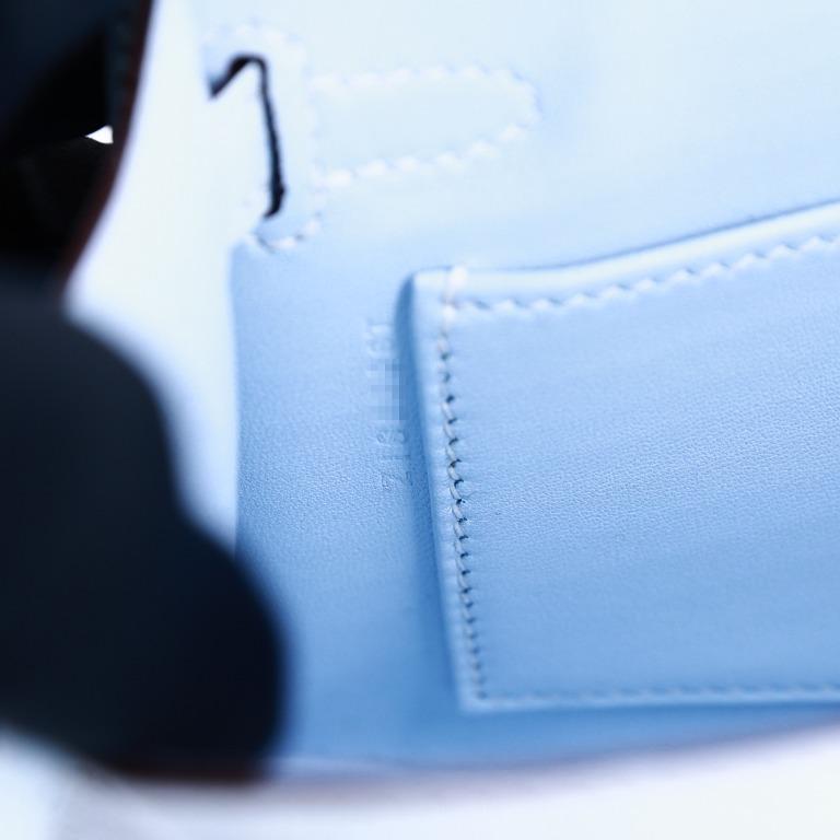 Hermes Mini Kelly 2 Bleu Brume T0 霧霾藍, 名牌, 手袋及銀包- Carousell