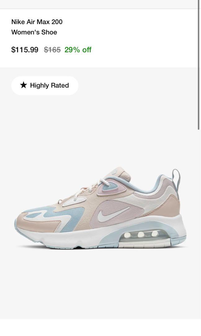 Nike air max outlet 200 barely rose
