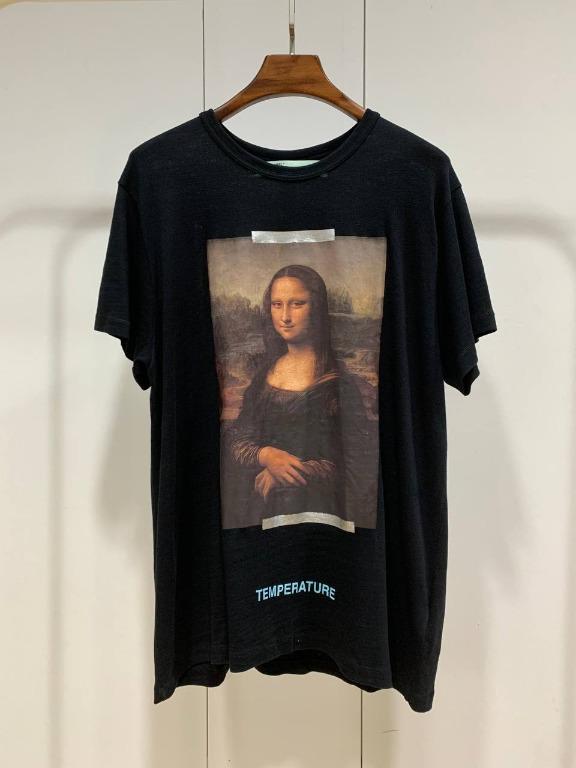 Off White Mona Lisa Tee Black Temperature Men s Fashion Tops
