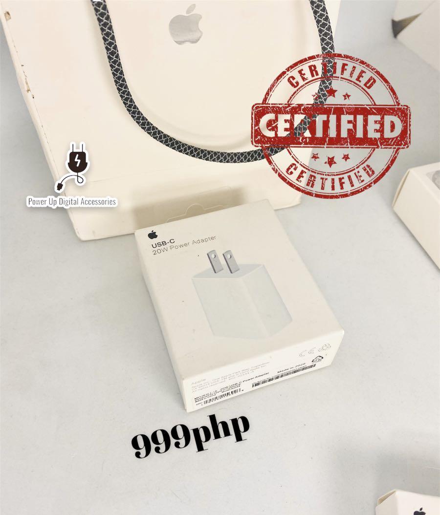 Original Apple💯iPhone Charger 20W Adapter 18W Adapter Type C Charger Usb C (Category: Chargers & Cables) located in Quezon City. Submitted by camille96 (Listing ID 1173219082, Image 1). Description: Original Apple Guaranteed ☑️ PRICE LIST Adapter •20 watts adapter-999php •18 watts adapter- 950php •12 watts adapter- 850php Cable •Usb-C to Lightning(Type C Cable)- 850php •1m cable Lightning to Usb- 790php •2m cable Lightning to Usb- 850php •Usb-C 