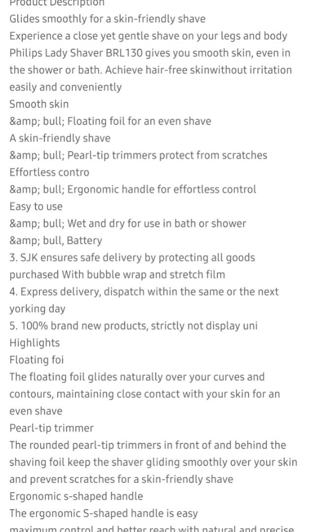 Philips BRL130 Epilator Pink (Category: Sanitary Hygiene) located in Makati City. Submitted by declutteringtitas (Listing ID 1173362698, Image 2). Description: no box included used only 3x full product descr on pic2 last pic is FREE selling cheap as item is rarely used shipping c/o buyer.