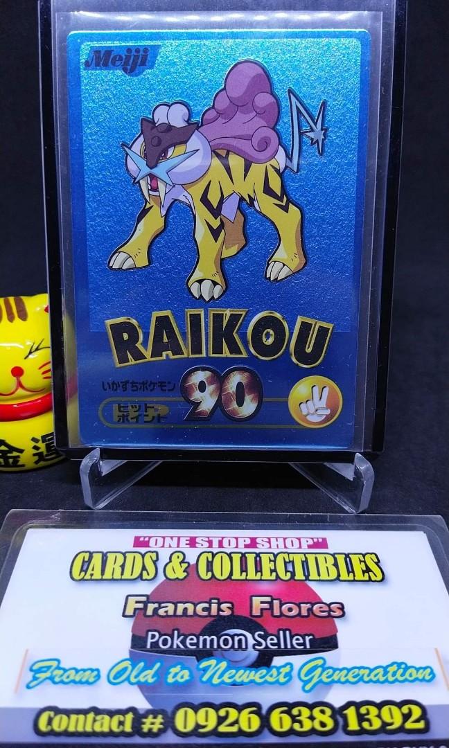 G] Pokemon Card - Raikou - Meiji Get Card Blue Foil 2000 - Japanese.