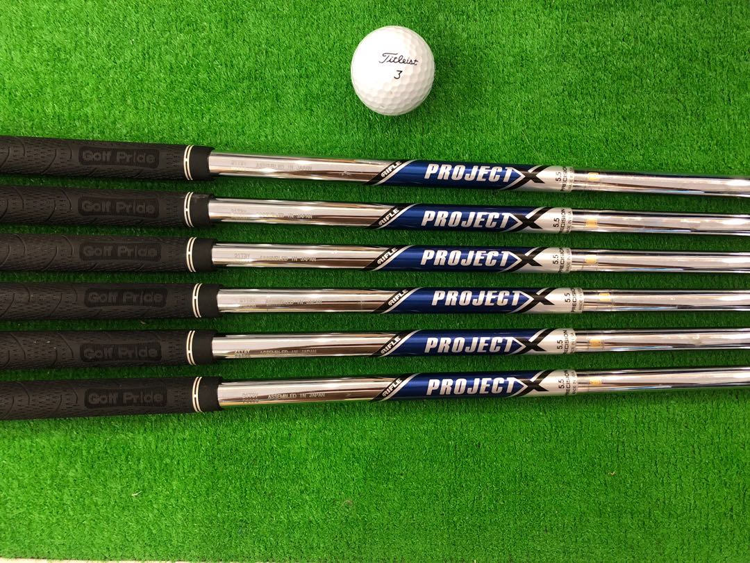 Project X Rifle Taper Tip 5.5 Regular Flex Steel Iron Shafts (5P) [6