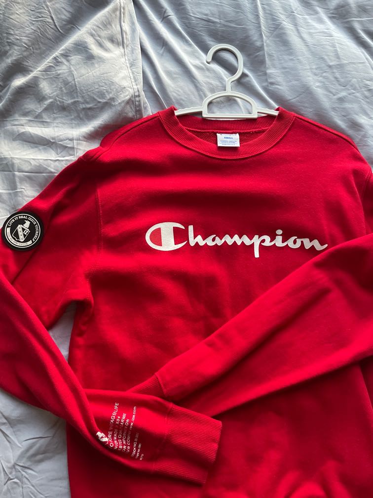 red champion sweatshirt pullover Men s Fashion Tops Sets
