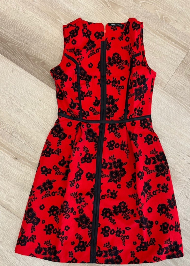 Red dress party dress, Fesyen Wanita 
