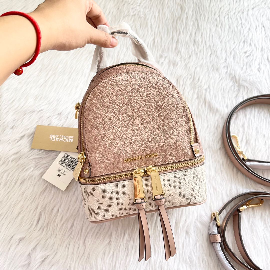 Retail Michael Kors Rhea Mini Backpack in Pink Women s Fashion