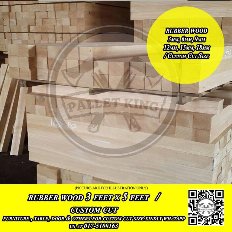 Rubber Wood Board Grade A, Furniture & Home Living, Home Improvement