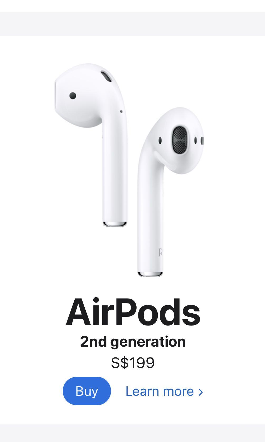 SALE Apple Airpods Gen 2 Audio Earphones on Carousell
