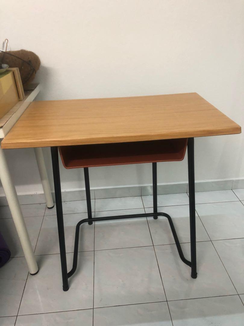 School table with compartment, Furniture & Home Living, Furniture