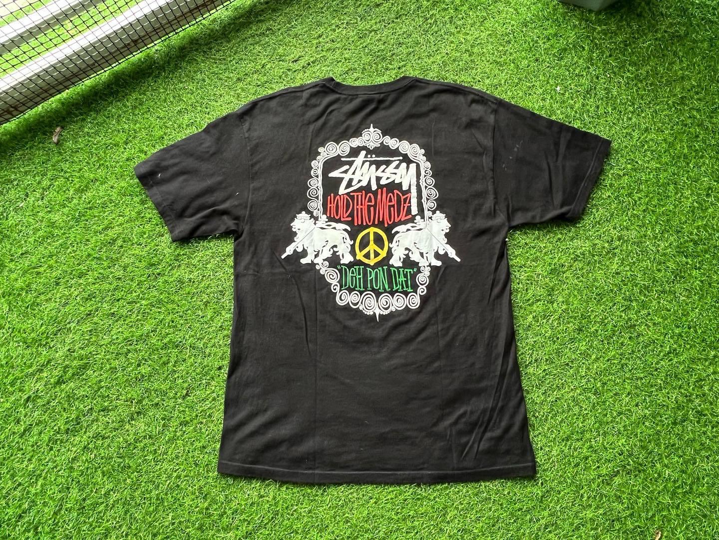 Stussy Rasta Hold The Medz “Deh Pon Dat”, Men's Fashion, Tops 