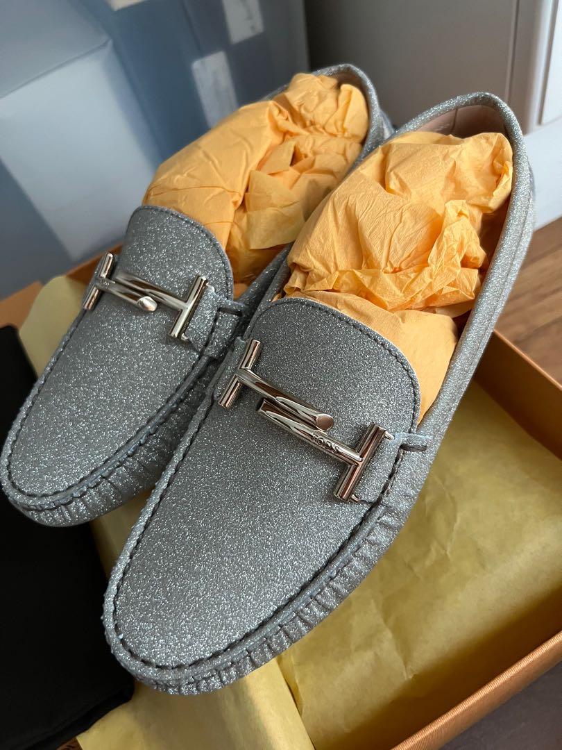 Tods glitter loafers hot sale