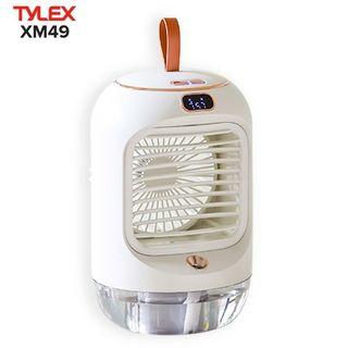 TYLEX XM49 Rotating Humidifier Cooling Fan Portable 3600mAh battery with 3 Gear Wind Speed Adjustment 280mL Water Tank Capacity for Home & Office