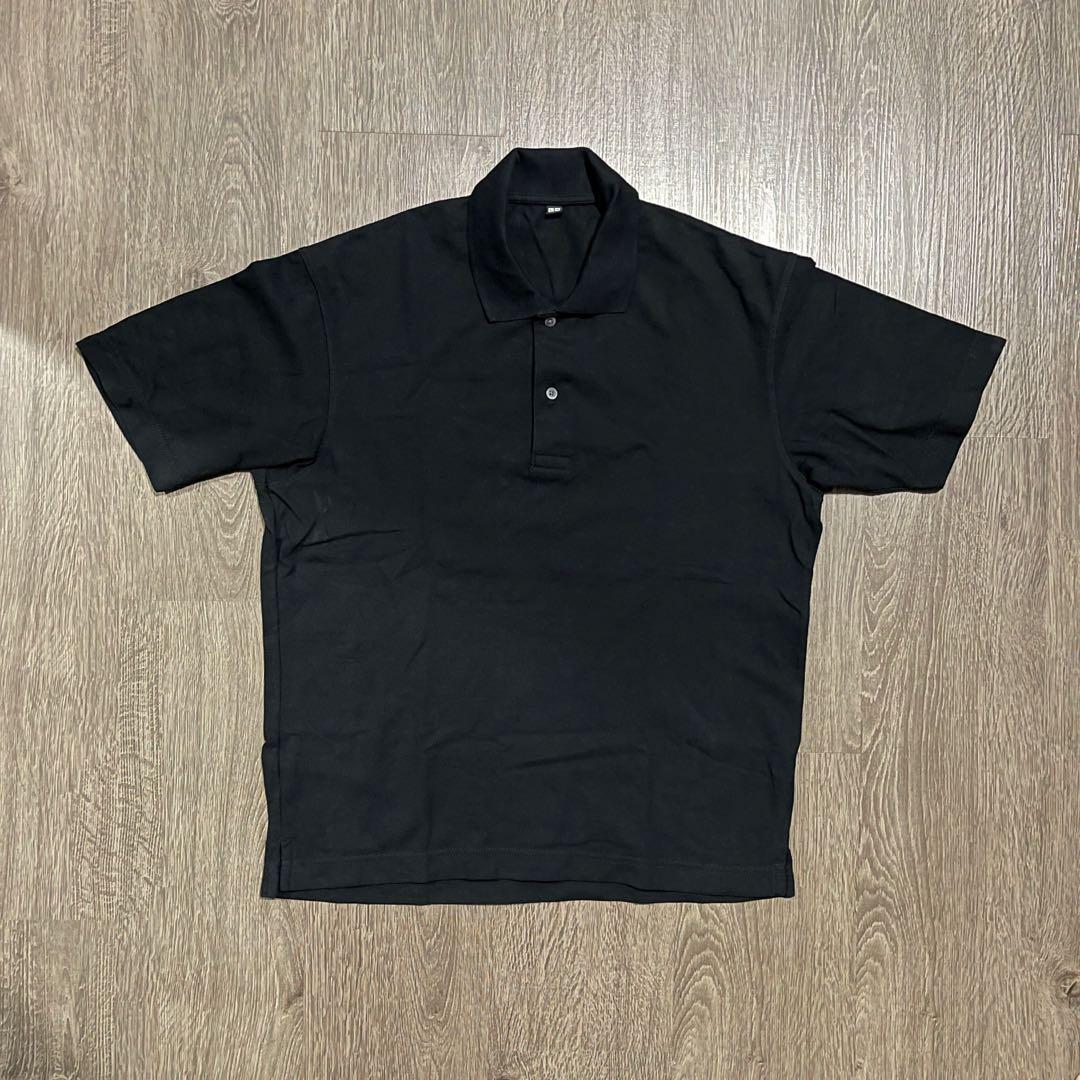 oversized black polo shirt