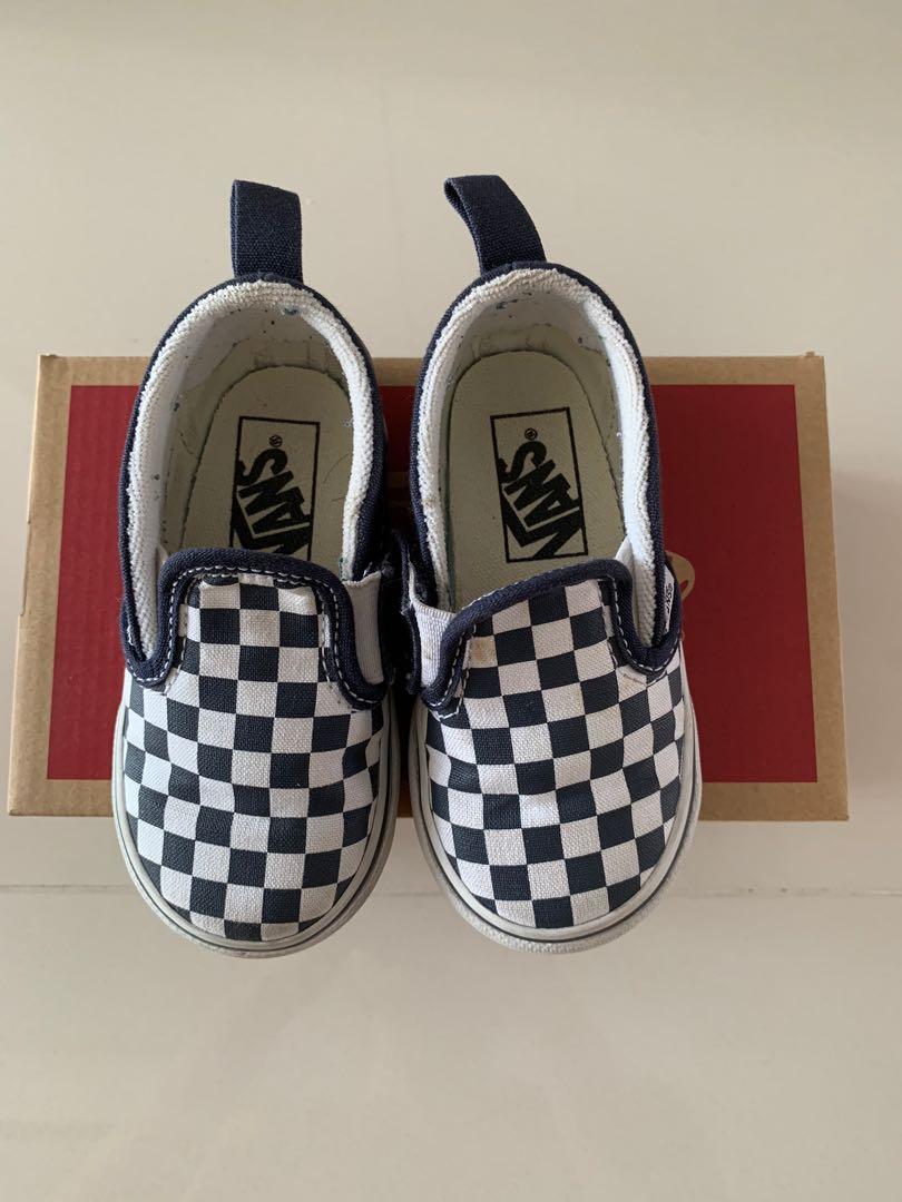 Vans baby slip on checkerboard