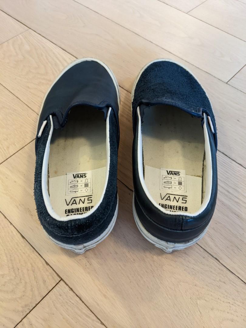 Vans x Engineered Garments Navy slip on (1st gen), 男裝, 鞋, 波鞋
