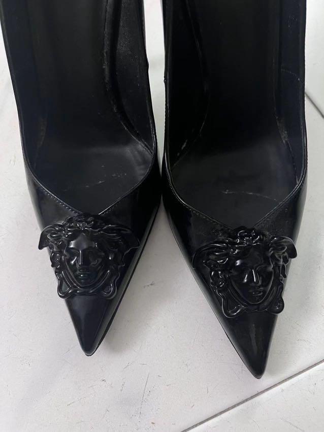 Versace heels black on sale