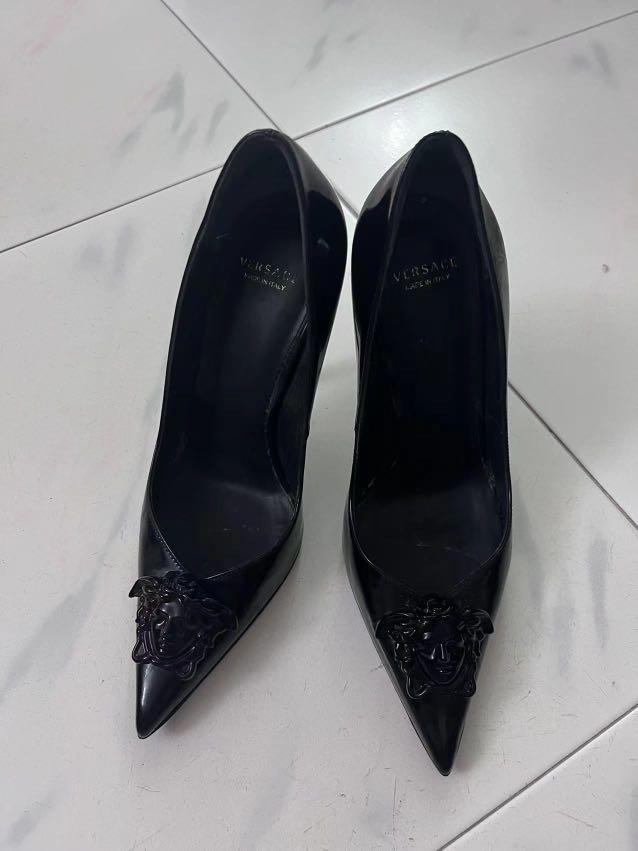 Versace silver heels 2025