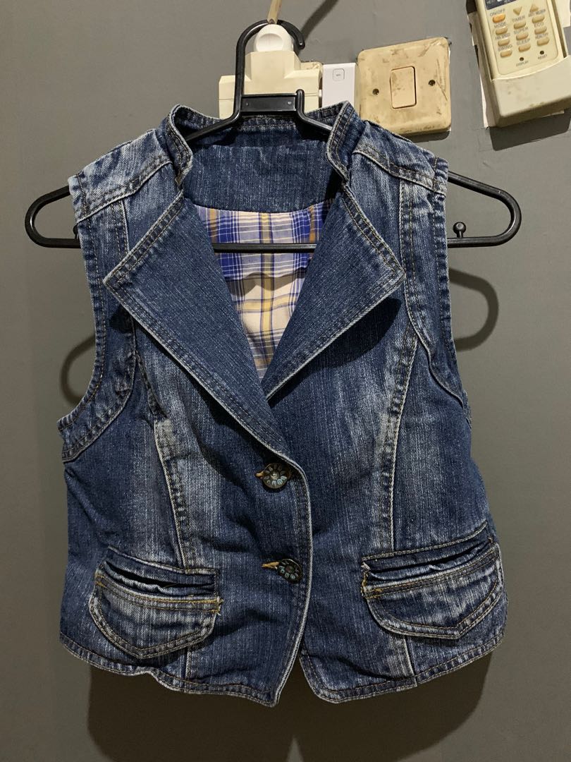 vest denim