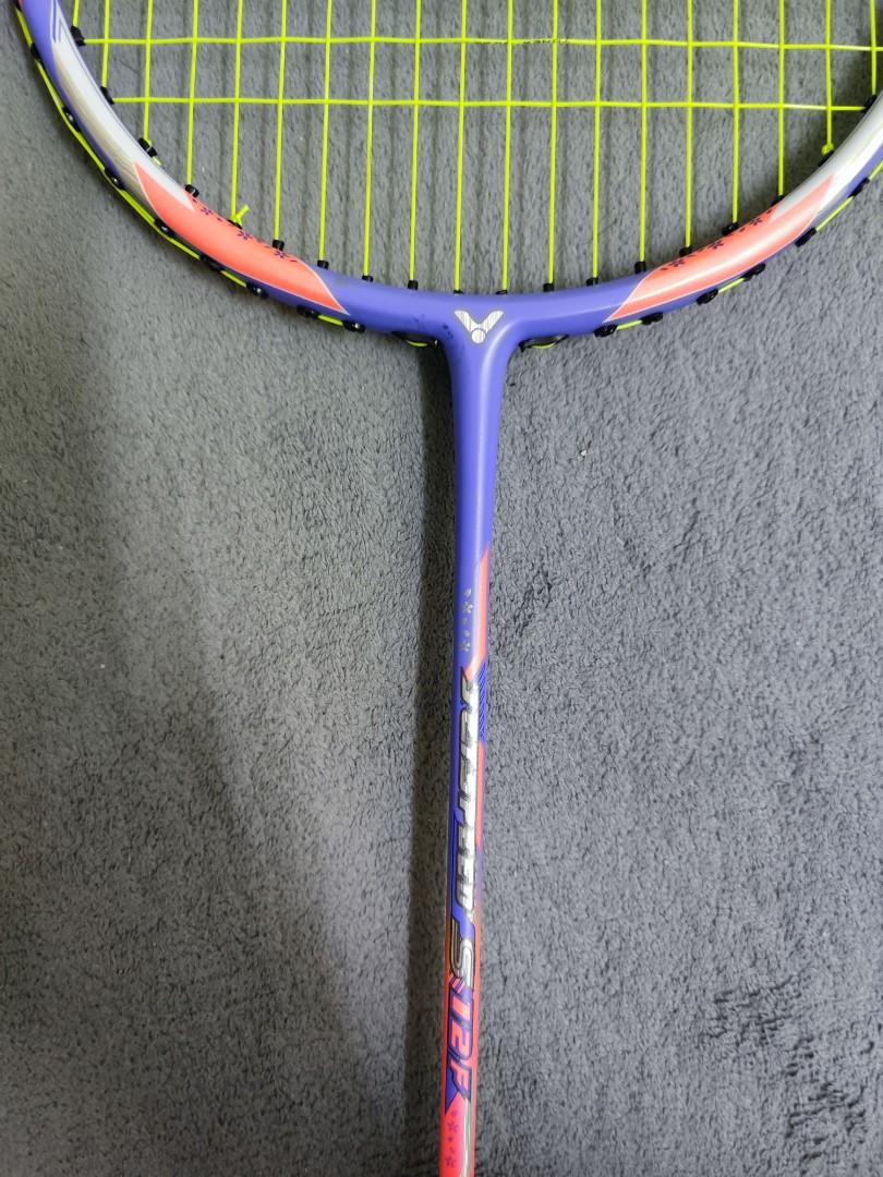 Victor Jetspeed JS12F badminton racket MALAYSIA code, Sports Equipment